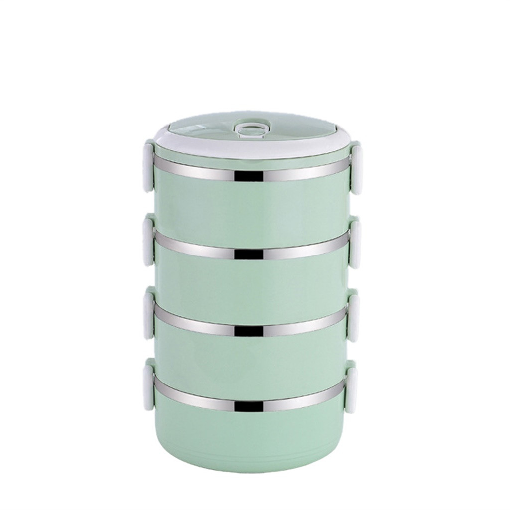 thumbnail image 3 of melotizhi Stainless Steel Insulated Lunch Box Stacking Food Containers, Green, 3 of 5